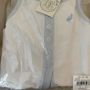 The Beaufort Bonnet Company Everet Set Worth Ave White/Buckhead Blue Trim 4T